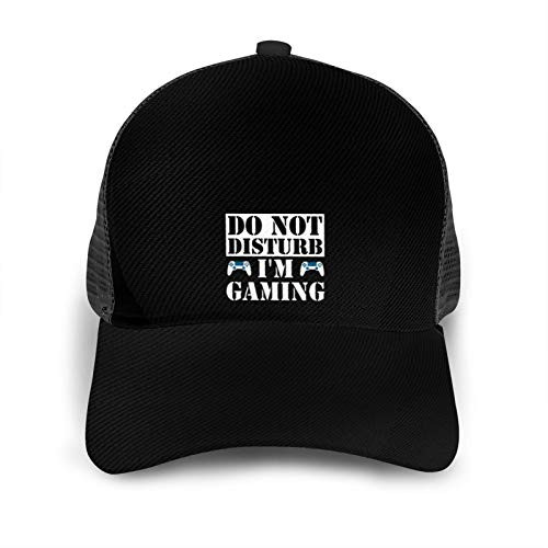 Do Not Disturb I'm Gaming Hats for Men Women Fashionable Baseball Cap Funny Adjustable Dad Hat Black