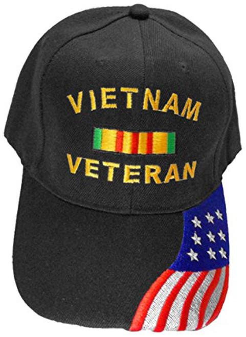 Vietnam Veteran Cap Black Flag Hat Army Navy Marines Air Force Coast Guard Vietnam Veteran Cap Black Flag Hat Army Navy Marines Air Force Coast Guard