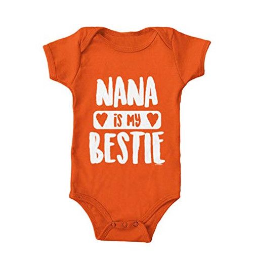 Nana is My Bestie - Grandma Granny Bodysuit -Orange- 18 Months- Nana is My Bestie - Grandma Granny Bodysuit -Orange- 18 Months-