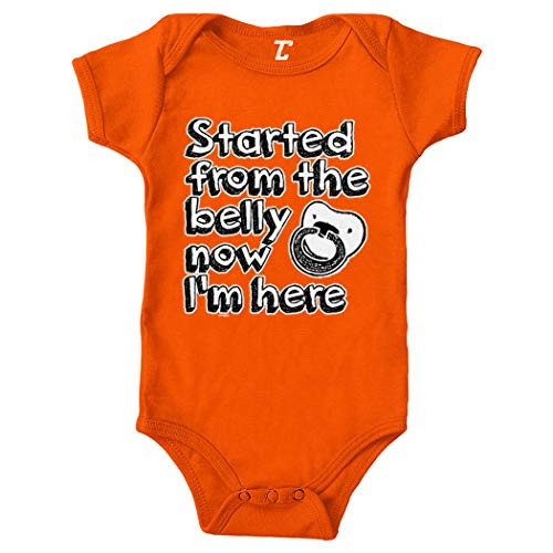 Started from The Belly Now I'm Here Bodysuit -Orange- 18 Months-