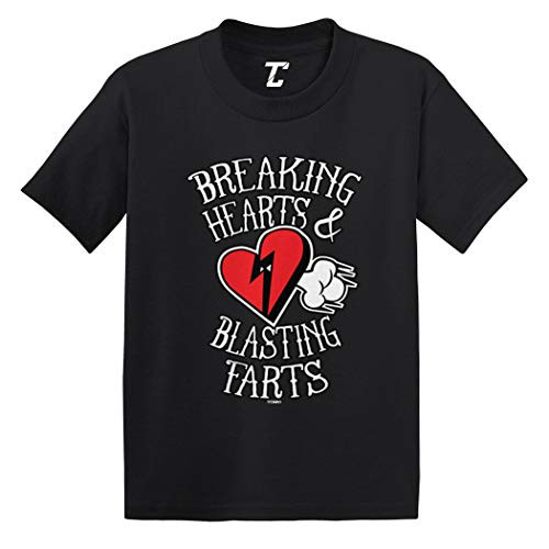 Breaking Hearts  and  Blasting Farts - Funny Infant/Toddler Cotton Jersey T-Shirt -Black- 5T-