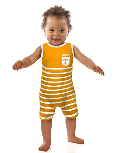 Cheekie Peach NCAA Tennessee Volunteers Infants Striped Team N/S Sleeper- Orange- 3-6 Months