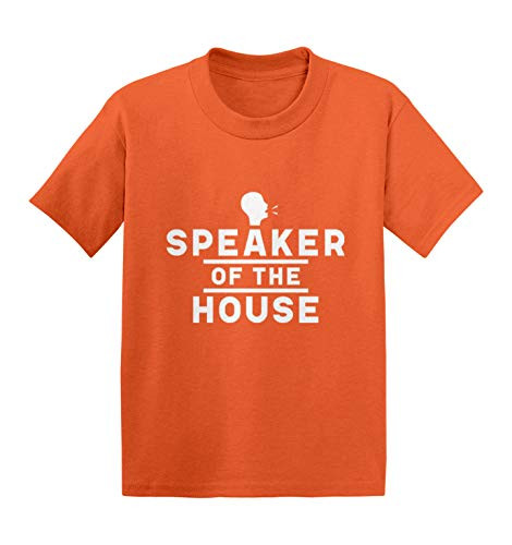 Haase Unlimited Speaker of The House - Loud Funny Infant/Toddler Cotton Jersey T-Shirt -Orange- 24 Months-