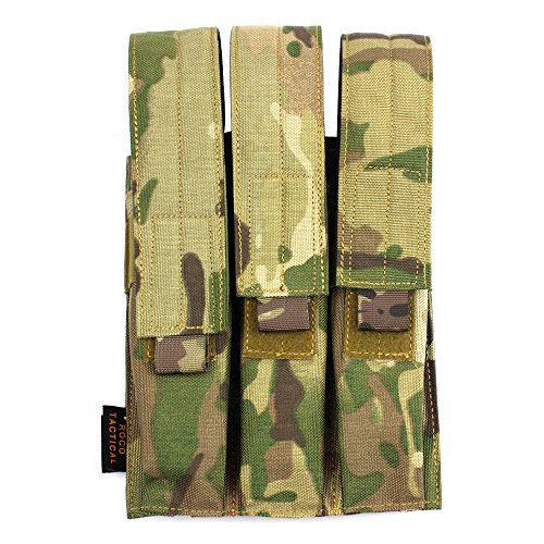 LytHarvest Tactical Molle Magazine Pouch- Kriss Tactical Pistol Triple Mag Pouch- Multi-use -CP Multicam- LytHarvest Tactical Molle Magazine Pouch- Kriss Tactical Pistol Triple Mag Pouch- Multi-use -CP Multicam-