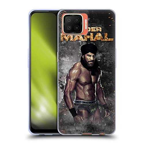 Head Case Designs Officially Licensed WWE LED Image Jinder Mahal Soft Gel Case Compatible with Oppo F17