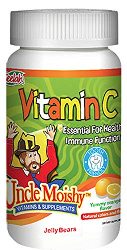 Uncle Moishy Vitamin C with Echinacea 120 Yummy Orange Flavor Jelly Bears