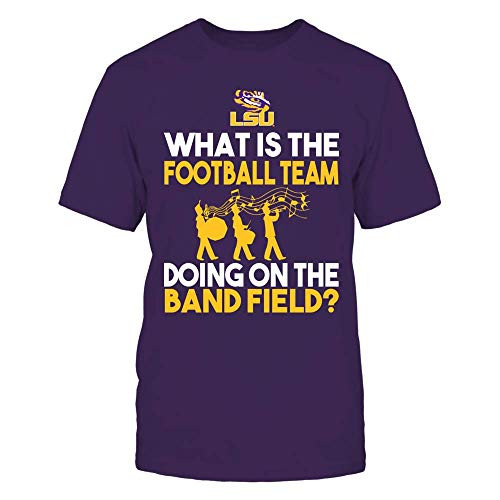 FanPrint LSU Tigers T-Shirt - LSU Marching Band - Men's Tee/Purple/L