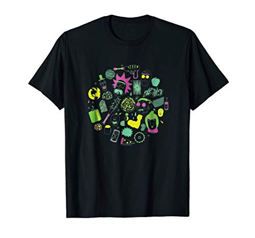 Rick and Morty Green and White Rick and Morty T-shirt