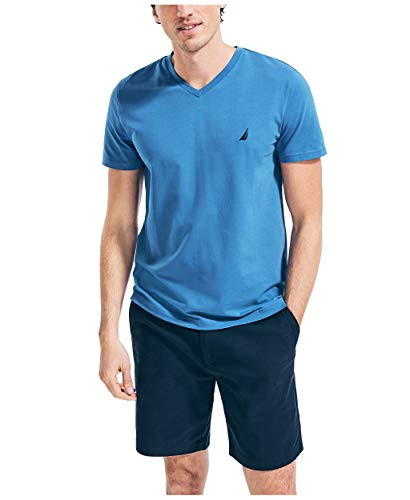 Nautica Men's J-Class Logo V-Neck T-Shirt- Delft- XX-Large