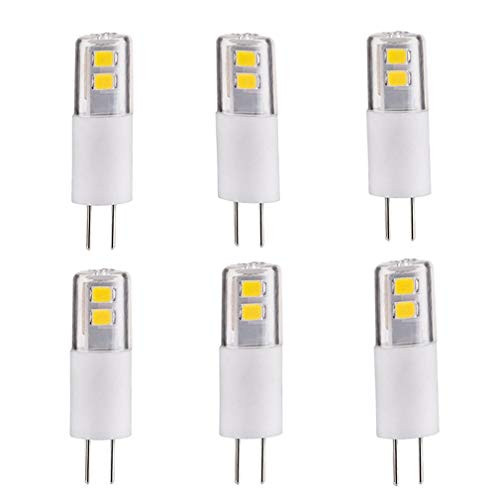 Lxcom Lighting G4 LED Bulb Bi-Pin Base 10 Watt Halogen Bulb Equivalent AC/DC 12V Dimmable Daylight White 6000K Light Bulb T3 Halogen Track Bulb- 6 Pack Lxcom Lighting G4 LED Bulb Bi-Pin Base 10 Watt Halogen Bulb Equivalent AC/DC 12V Dimmable Daylight White 6000K Light Bulb T3 Halogen Track Bulb- 6 Pack