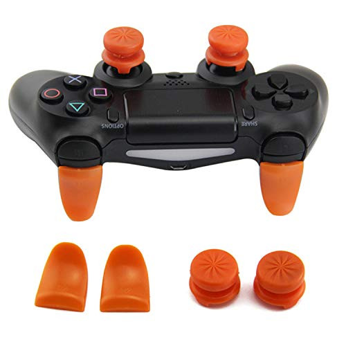 L2 R2 Trigger Extenders Buttons Thumbstick Caps Kit for PS4 Controller Orange