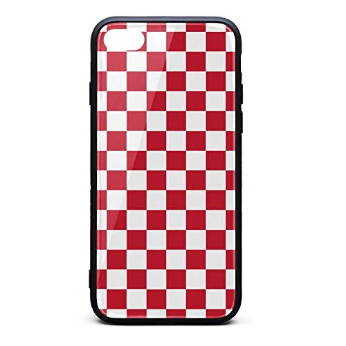 Kaiui Aidof iPhone 8 Plus Case, iPhone 7 Plus Case 9H Tempered Glass Back Cover Anti-Scratch red and White Checkered Protective Phone Cover Compatible with iPhone 7 Plus/iPhone 8 Plus Kaiui Aidof iPhone 8 Plus Case, iPhone 7 Plus Case 9H Tempered Glass Back Cover Anti-Scratch red and White Checkered Protective Phone Cover Compatible with iPhone 7 Plus/iPhone 8 Plus