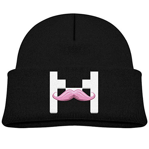 Roselv Kids Boys Girls Knit Hat Markiplier Logo Unisex Skull Cap Hip Hop Beanie Hat Warm Winter Knit Hats for Girls Boys Black