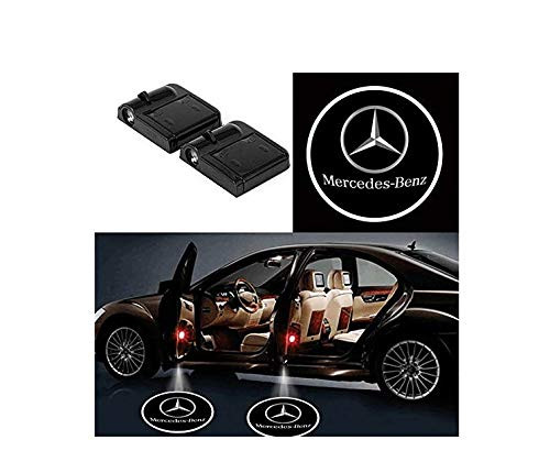 Ephvan 2 pcs Wireless car Door Led Welcome Laser Projector Logo Light Ghost Shadow Light Lamp Logos(Mercedes)