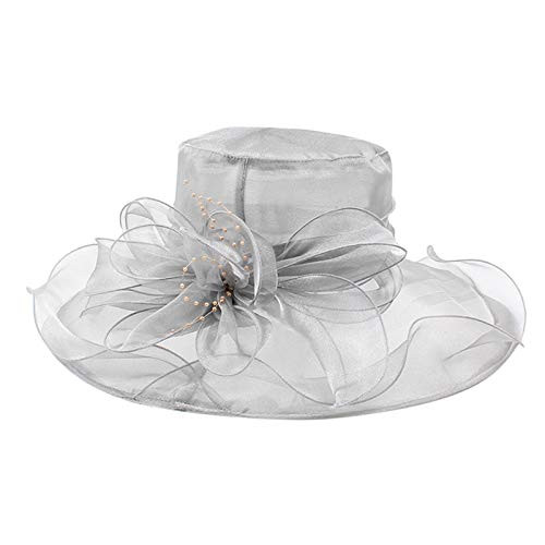 hositor Kentucky Derby Hats for Women- Women's Organza Church Kentucky Derby Fascinator Bridal Tea Party Wedding Hat