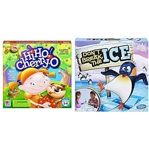 Hasbro Hi Ho Cherry-O Board Game for 2 to 4 Players Kids Ages 3 and Up -Amazon Exclusive-  and  Don't Break The Ice Game