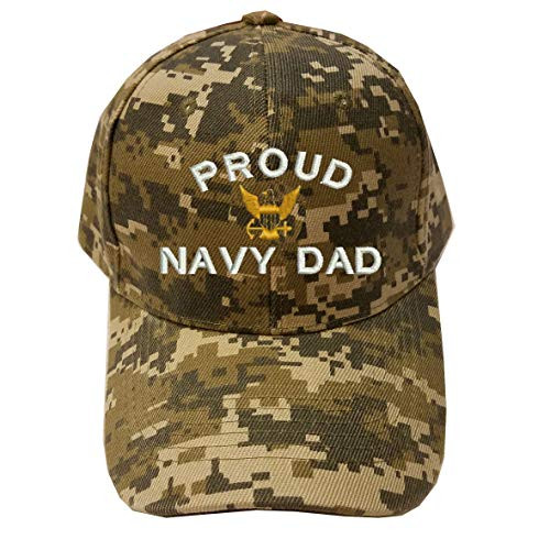 MILITARY Proud Navy Dad Digital Camo Baseball Cap Hat