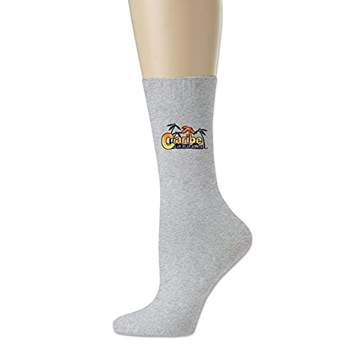 Caribe Las Islas Bonitas Adult Sport Casual Crew Knit Socks Crew Socks All Season For Man Or Women Gray