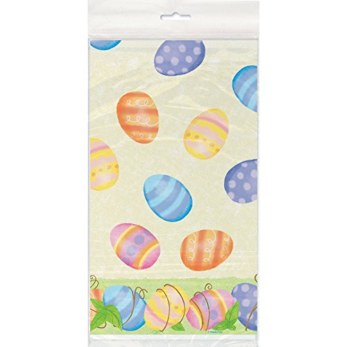 Spring Easter Plastic Tablecloth, 84" x 54"