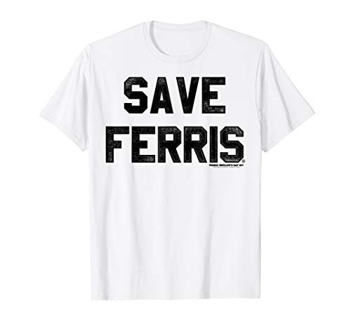Ferris Bueller's Day Off Save Ferris Bold Text T-Shirt