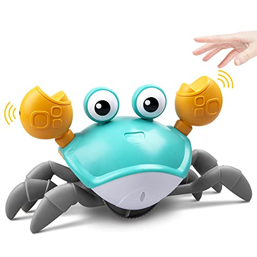 ZONICE Green Crawling Crab Baby Toy with Music and LED Light Up for Kids- Toddler Interactive Learning Development Toy with Automatically Avoid Obstacles-Build in Rechargeable Battery ZONICE Green Crawling Crab Baby Toy with Music and LED Light Up for Kids- Toddler Interactive Learning Development Toy with Automatically Avoid Obstacles-Build in Rechargeable Battery