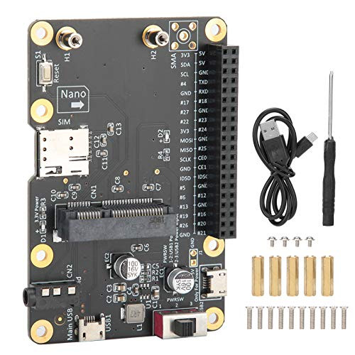 wendeekun 3G/4G LTE Base Hat for Raspberry Pi 4/3/2/BPlus Module Computer Board to USB with SIM Card-G/4G LTE Computer Board-Efficient and Low Quiescent Current Power Circuit Can Support up to 3Amps