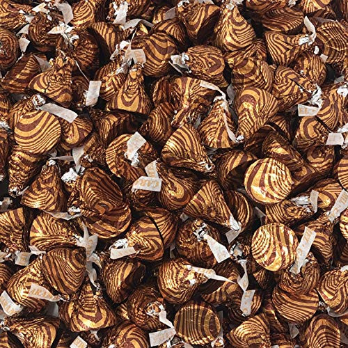 Hersheys Kisses Filled with Caramel 2 pounds - Hershey Kisses With Caramel Orange Candy Foil-FRESH