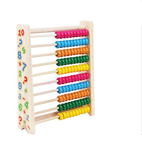 NERLMIAY Wooden Abacus Beads Wooden Toys Cognitive Learning Shelf Math Educational Toys,Math Toys for preschoolers