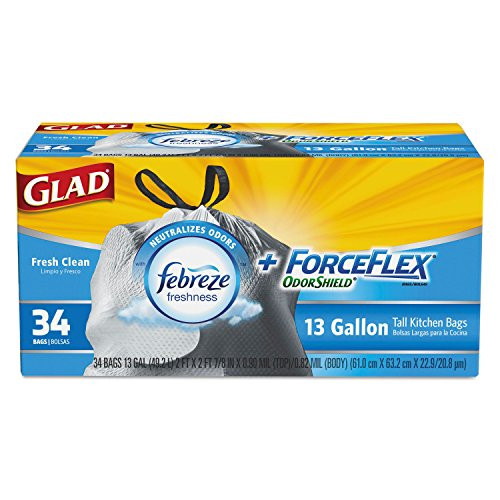 Glad ForceFlexPlus Tall Kitchen Drawstring Trash Bags