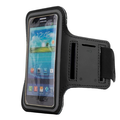 SumacLife Workout Smartphone Armband with Key Slot for iPhone 5s/Z3/Lumia/Moto - Black
