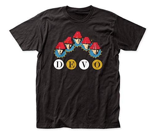 Devo Whip It Heads Fitted Jersey tee -XL- Black