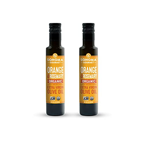 Sonoma Gourmet Orange and Rosemary Olive Oil | First Cold-Pressed- Extra Virgin Olive Oil- USDA Organic- NON-GMO Project Verified | 8.5 Fl Oz -Pack of 2- Sonoma Gourmet Orange and Rosemary Olive Oil | First Cold-Pressed- Extra Virgin Olive Oil- USDA Organic- NON-GMO Project Verified | 8.5 Fl Oz -Pack of 2-