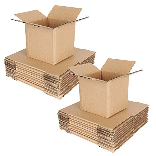 OrdLive 4x4x4 Inches Shipping Boxes Pack of 50- Small Corrugated Cardboard Box for Mailing Packing Shipping Storage Literature Mailing Boxes