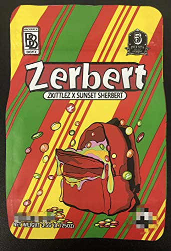 mylar bags 3.5g 50pk smellproof zerbert