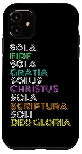 iPhone 11 Reformed Christian Five 5 Solas Reformation Day Church Case