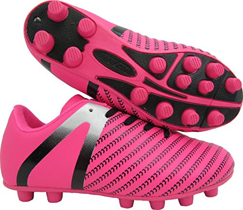 Vizari Unisex-Kid's Impact FG Soccer Shoe- Pink/Silver- 2 Regular US Little Kid