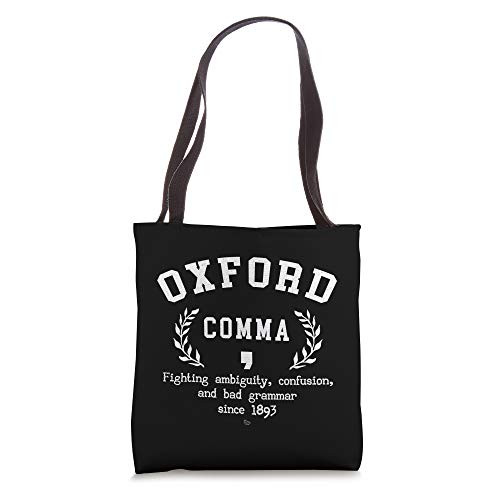 Oxford Comma Funny English Grammar Nerd Gift Tote Bag