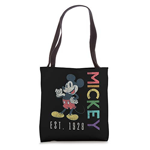 Disney Mickey Mouse Est 1928 Rainbow Lettering Tote Bag