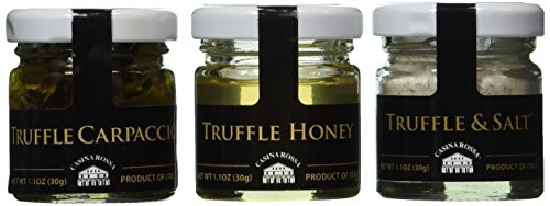 Casina Rossa Truffles Trio Pack- Truffle Carpaccio - Truffle Honey - Truffle  and  Salt- 3 x 1 oz.