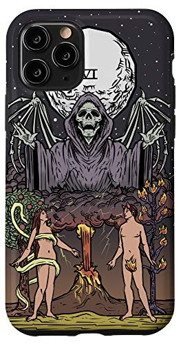 iPhone 11 Pro The Lovers Tarot Card Grim Reaper Halloween Gothic Witch Case