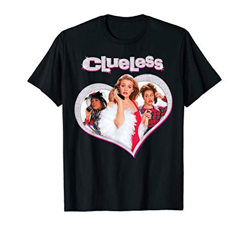 Clueless Cher Dionne Tai Sparkle Bedazzled Heart Cell Phone T-Shirt