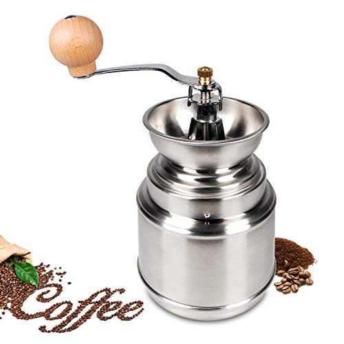 FLASNAKE Manual Coffee Grinder- Conical Burr Mill and Brushed Stainless Steel- Best for Aeropress- Drip Coffee- Espresso- French Press- Turkish Brew FLASNAKE Manual Coffee Grinder- Conical Burr Mill and Brushed Stainless Steel- Best for Aeropress- Drip Coffee- Espresso- French Press- Turkish Brew