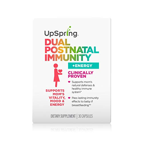 UpSpring Dual Postnatal Immunity Probiotic | Supports Immune System- Mood and Energy* | Helps Pass Immune Benefits to Baby Through Breast Milk* | Balances Gut Health | Postpartum Probiotic | 30 Ct UpSpring Dual Postnatal Immunity Probiotic | Supports Immune System- Mood and Energy* | Helps Pass Immune Benefits to Baby Through Breast Milk* | Balances Gut Health | Postpartum Probiotic | 30 Ct