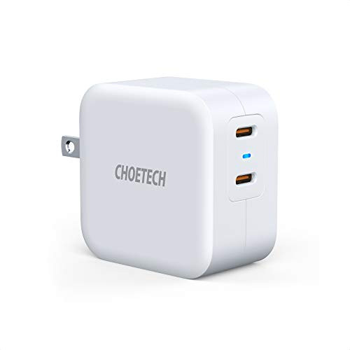 USB C Wall Charger- CHOETECH 40W Dual USB C Charger with Foldable Plug- 2-Port 20W Power Delivery 3.0 Type C Fast Charger for iPhone 12 Pro Max/mini/11/SE-Galaxy- iPad Pro- AirPods- Nintendo Switch