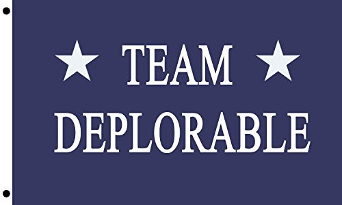TrendyLuz Flags Team Deplorable Flag Donald Trump President Make America Great Again MAGA 3x5 Feet Printed Flag with Grommets