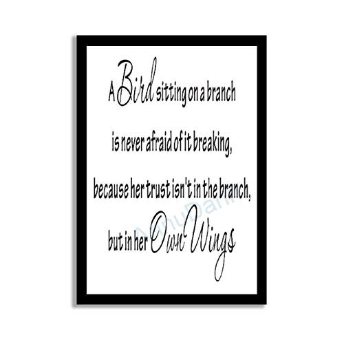 rfy9u7 Wood Wall Sign- A Bird Sitting on A Branch- Wood Signs Wall Art Farmhouse Decor Hanging Home Decorations 8inch x 12inch