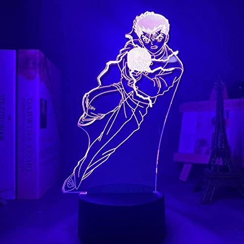 Yu Yu Hakusho Yusuke Urameshi Japanese Anime Light Sign LED 3D Illusion Lamp 16 Colors. with Remote Control- USB Charging.Child Bedroom Decor Night Light .