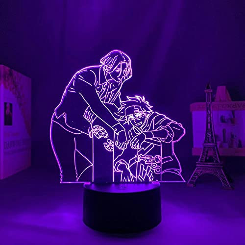SK8 The Infinity Japanese Anime Light Sign LED 3D Illusion Lamp 16 Colors. with Remote Control- USB Charging.Child Bedroom Decor Night Light .
