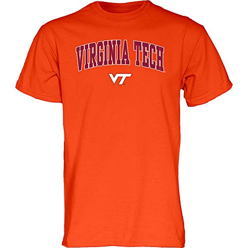 Elite Fan Shop Virginia Tech Hokies Tshirt Varsity Orange Arch Over - Large