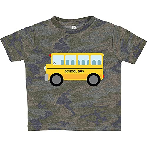inktastic School Bus Toddler T-Shirt 4T Vintage Camo Daf7 inktastic School Bus Toddler T-Shirt 4T Vintage Camo Daf7